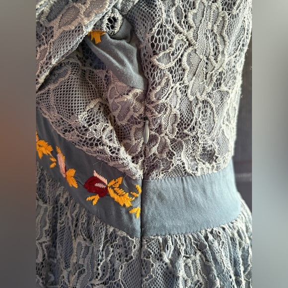 Miami Blue Long Sheer Sleeve V-Neck Sundress size M - Picture 5 of 14